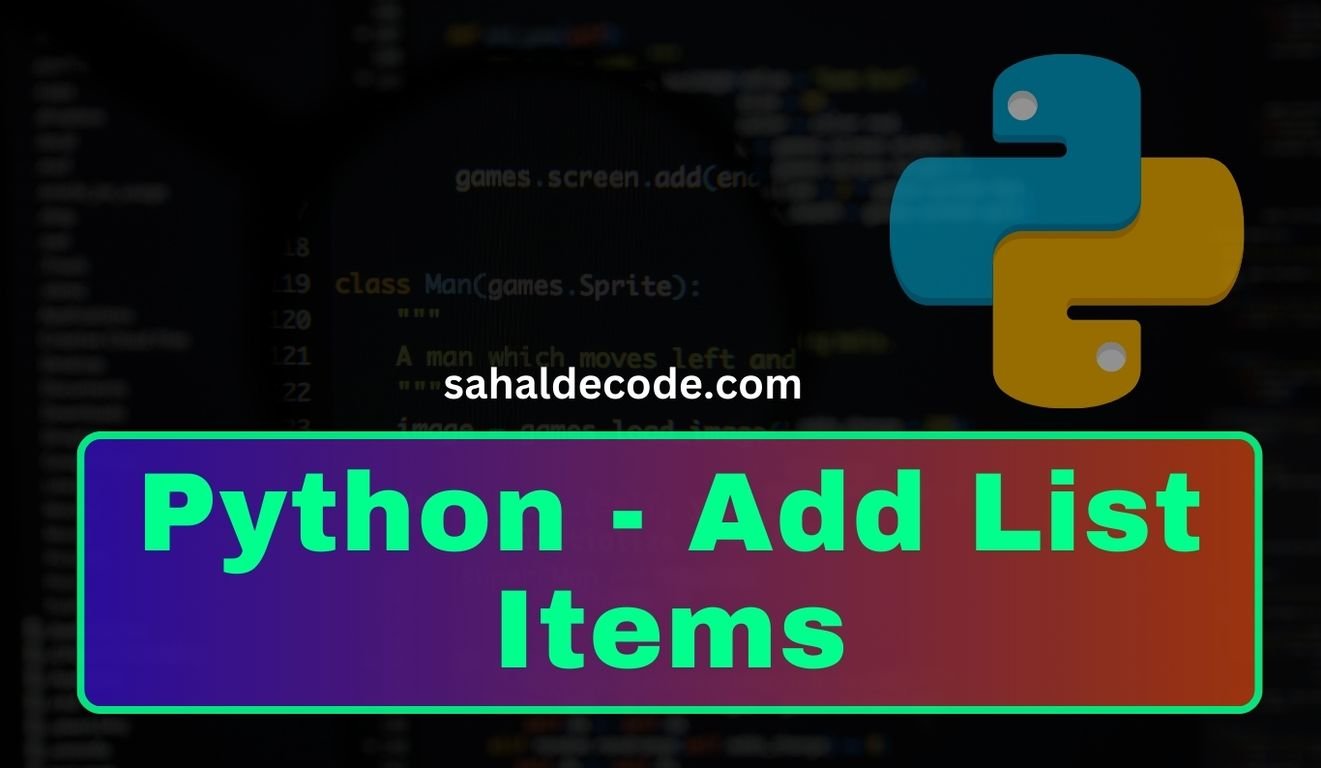 Python - Add List Items