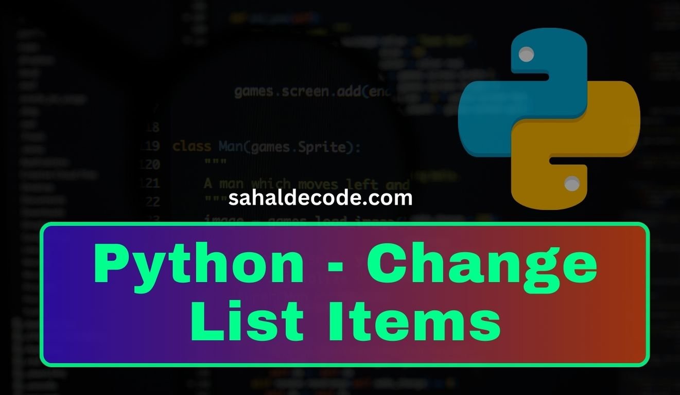 Python - Change List Items